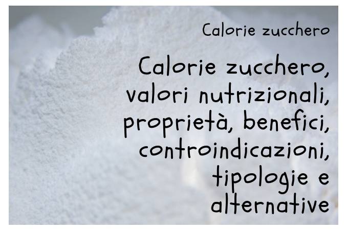 Calorie zucchero